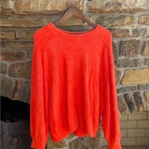 Aerie Vibrant Orange Crew Neck Sweater